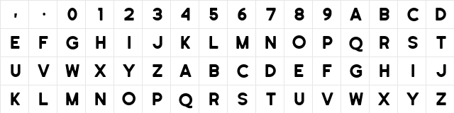 Schramberg Sans Regular  glyph index