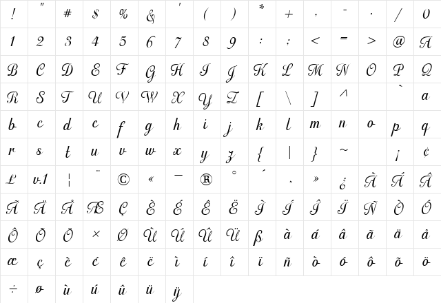 OttumHmkBold Regular  glyph index