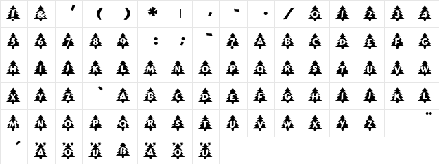 Tanne Normal  glyph index