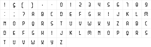 Remaster Regular  glyph index