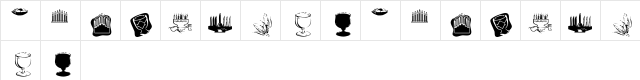 KR Happy Kwanza Regular  glyph index