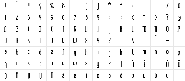 Smart and Sexy Regular  glyph index