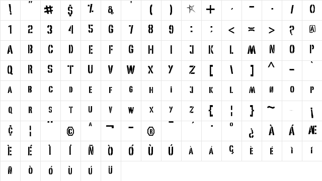 My World(sk8er_punkd@hotmail.co Regular  glyph index