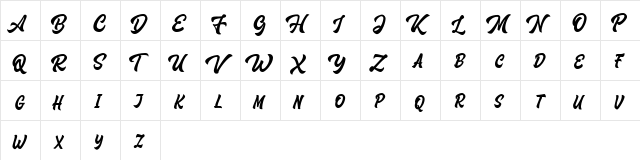 Houstander Allcaps Demo Regular  glyph index