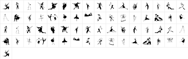 BalletSketches Regular  glyph index