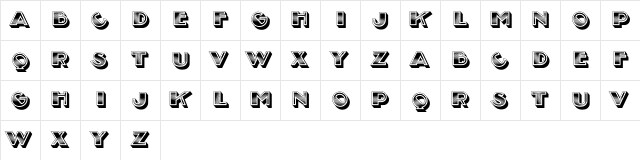 Silver Regular  glyph index