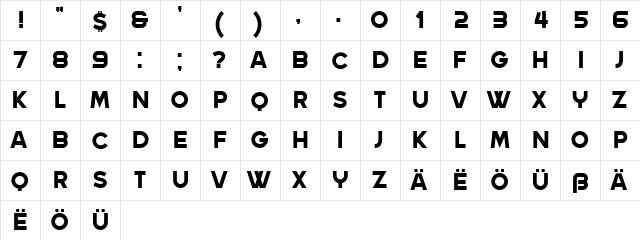 Steinberg Regular  glyph index