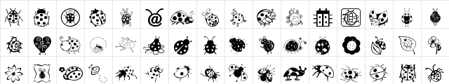 Ladybug Dings Dingbats  glyph index
