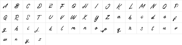 Braser FREE Regular  glyph index