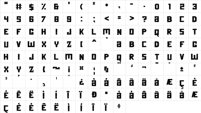 Summer Square Rough Regular  glyph index