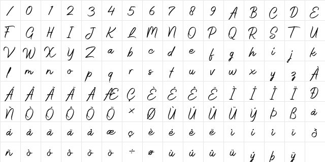 Whitelist Demo  glyph index