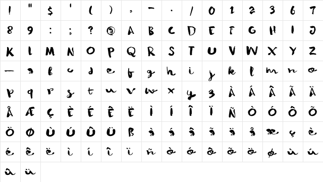 DK Winterberry Regular  glyph index