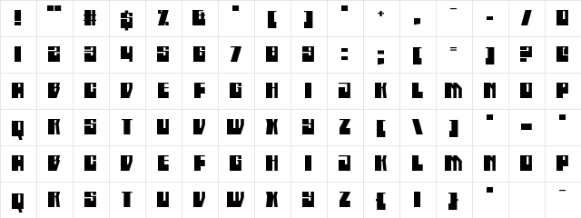 Boatycabiners Damn Straight Regular  glyph index