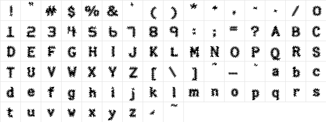 Halter Antigenic Regular  glyph index