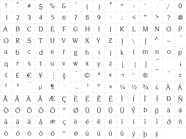 Navarro Book  glyph index