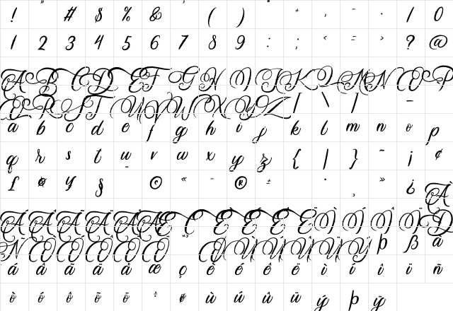 Daisuky Fancy Regular  glyph index