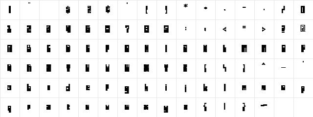 Highboot Regular  glyph index