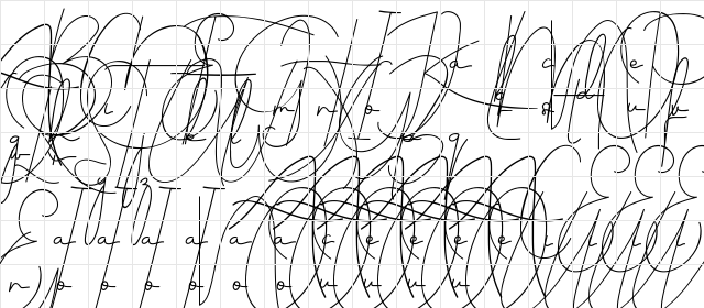 Mighty Duck Demo Regular  glyph index