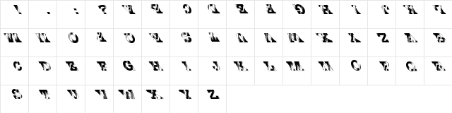 TiefeDepth Vertigo  glyph index