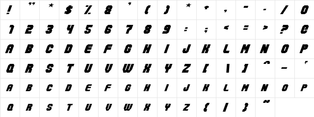 Somtan Yosa Regular  glyph index