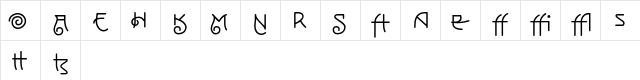 NeuseidlerAntiqua LT Std RgAlt Regular  glyph index