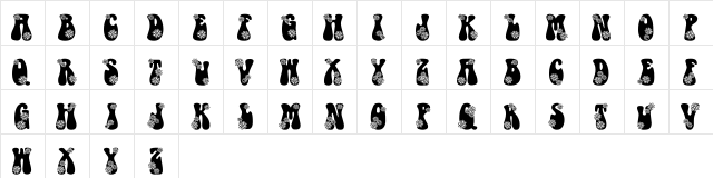 LMS Hippy Chick Regular  glyph index