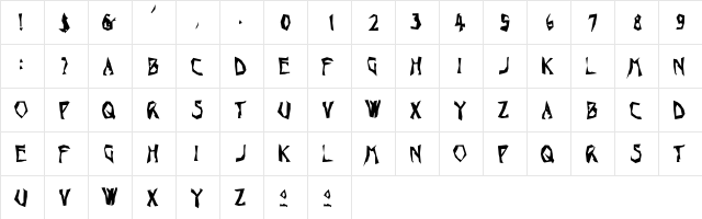 Toucan Regular  glyph index