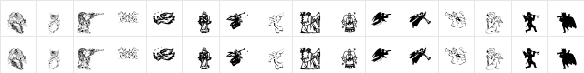 KR Christmas Angels Regular  glyph index