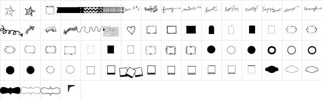KG Flavor and Frames Three Regular  glyph index