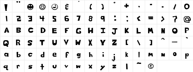 Cof Unknown  glyph index