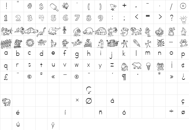 AbcPhonicsTwo Regular  glyph index