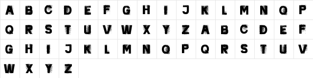 faxmachine Regular  glyph index