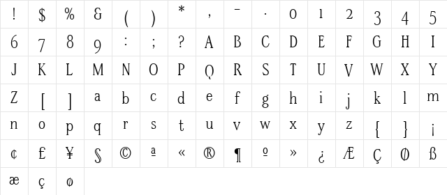 SteppITCStd-Medium xPDF Regular  glyph index