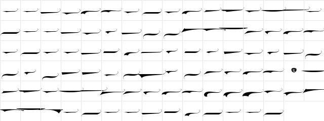 LHF Ephemera Regular  glyph index