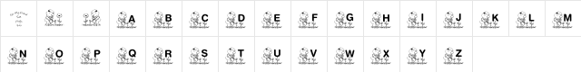 KR Garden for Sue Regular  glyph index