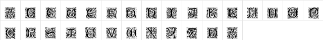 PetitFleur Light  glyph index