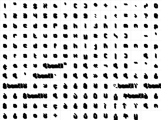 DS BembiJaga Regular  glyph index