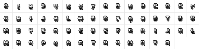 Amigo Rustique Regular  glyph index