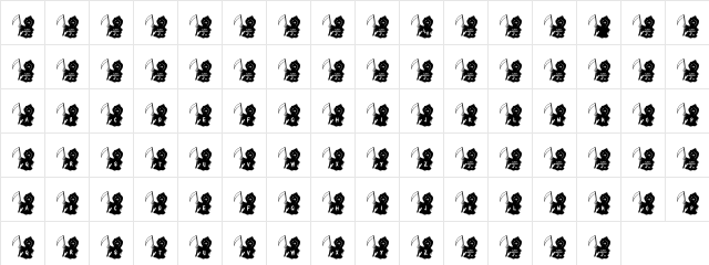 JLR Li'l Reaper Regular  glyph index