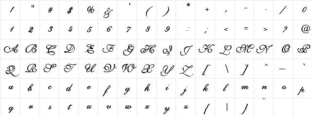 VOLARE Normal  glyph index