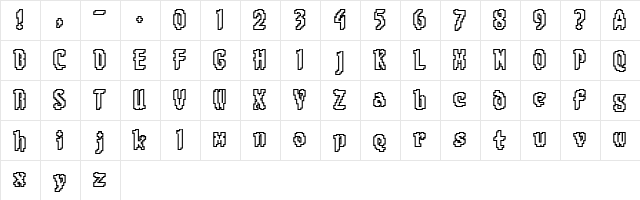 8-bit Limit O (BRK) Regular  glyph index