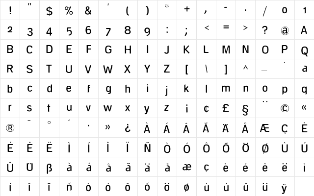 DeconStruct Medium  glyph index