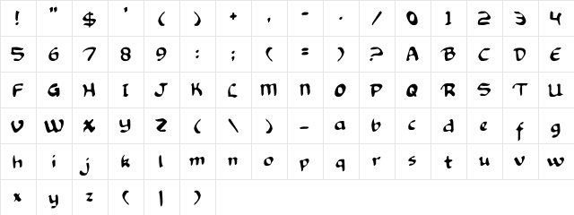 Knights Templar Regular  glyph index