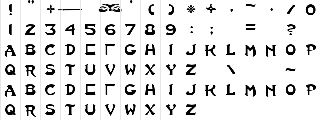 Bullock Cart Regular  glyph index