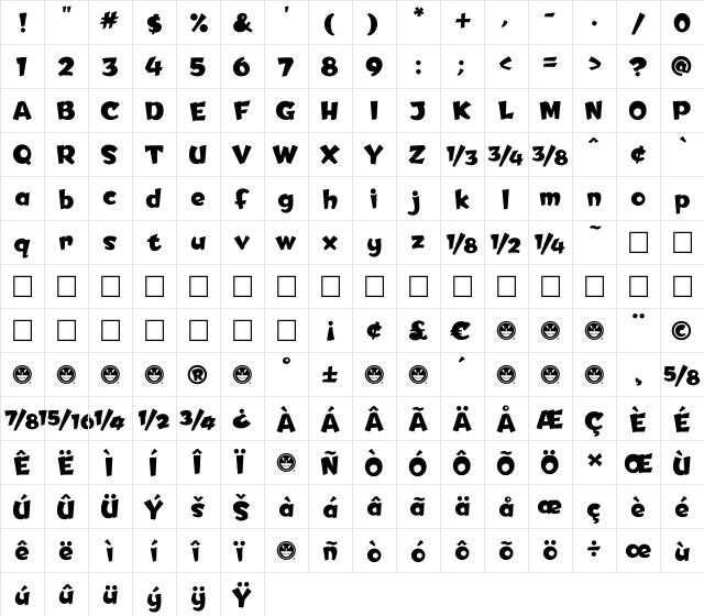 SCRIPT1 Team Spirit Normal  glyph index
