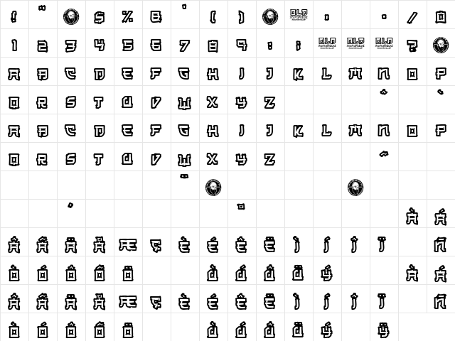 Old Japanese Regular  glyph index