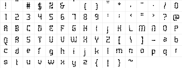5Metrik Light Alien Regular  glyph index