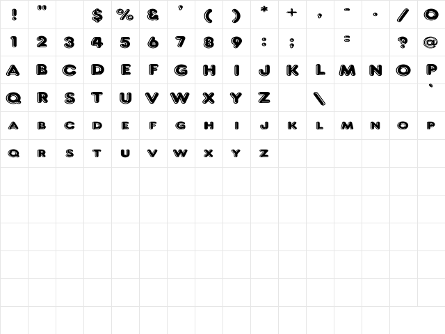 Frankfurt Wide Regular  glyph index