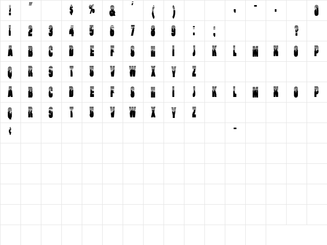 Changes 6 Regular  glyph index