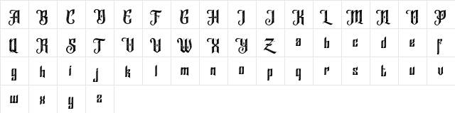 Fire Flight FREE Regular  glyph index
